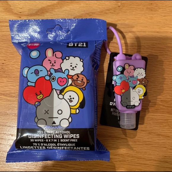BT21 Bath & Body Bt2 Hand Wipes And Sanitizer Set Poshmark